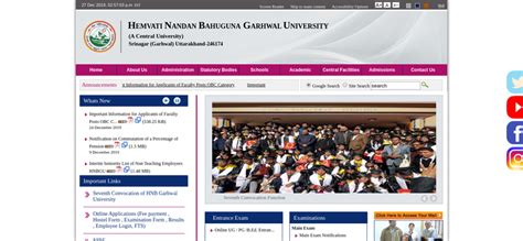 online hnbgu ac in admit card|Online Admission Form .